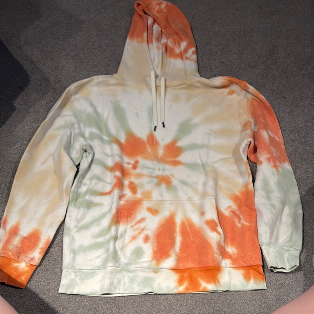 FEAT Blanketblend Orange Tie-Dye Hoodie
